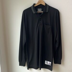 Honigs Men’s Classic Black Long Sleeve Referee / Umpire Shirt Size Medium